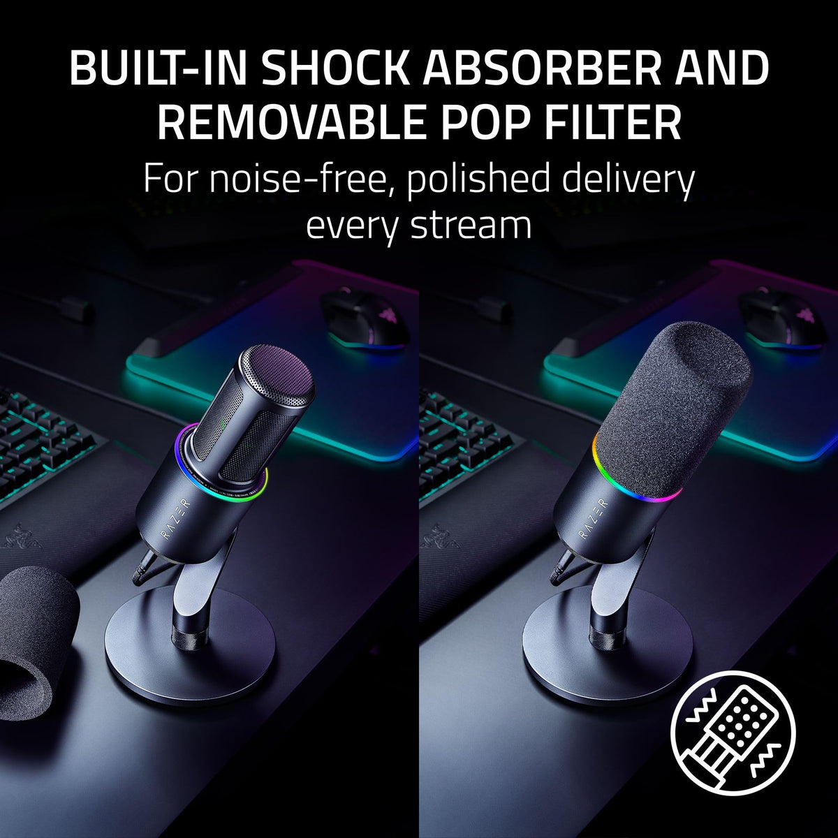 Black Dynamic USB Type C & XLR Microphone J239