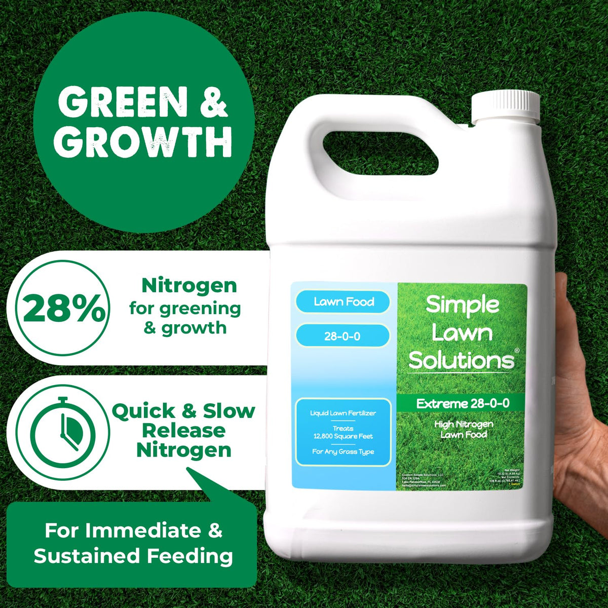 High Nitrogen 28-0-0 Liquid Fertilizer 1 Gallon H194556