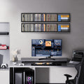 Black 2 Pcs 34Inch Metal Media Storage Rack H45815