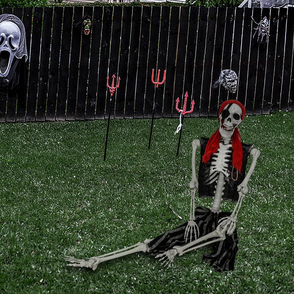 Life Size Pirate Skeleton with Movable Joints M2869