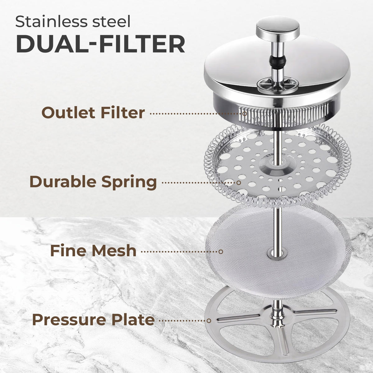 Glass French Press Coffee Maker 27oz L58135