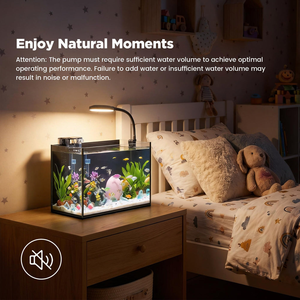 2 Gallon Fish Tank with Light and Filter J477079