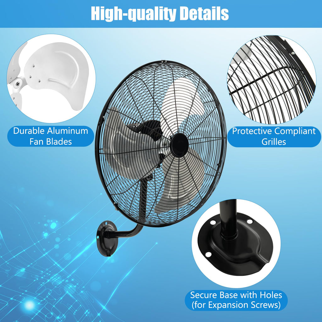 20 Inch Oscillating Wall Fan Z6345