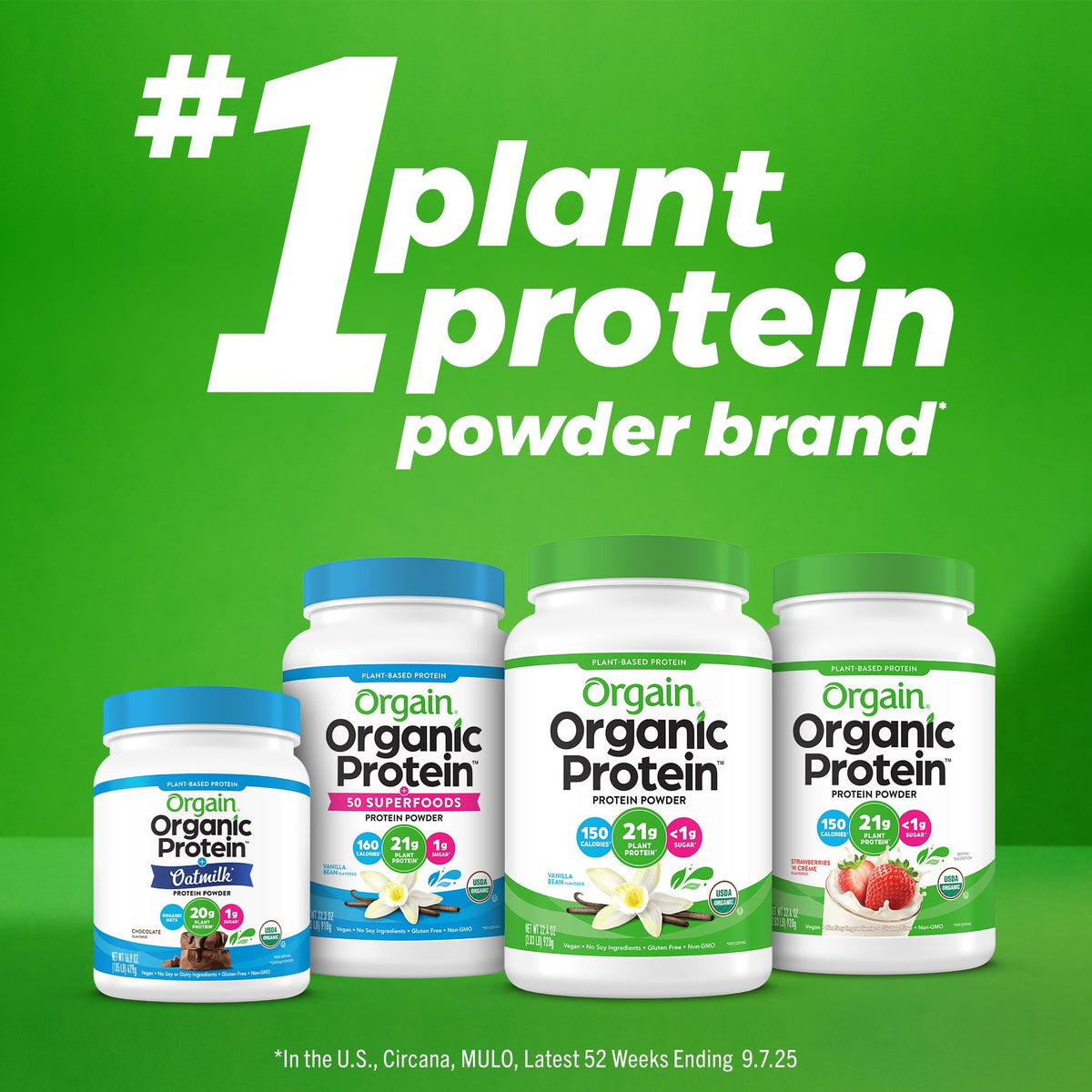 Organic Vegan Protein Powder, Vanilla, 1.25lb Q19925