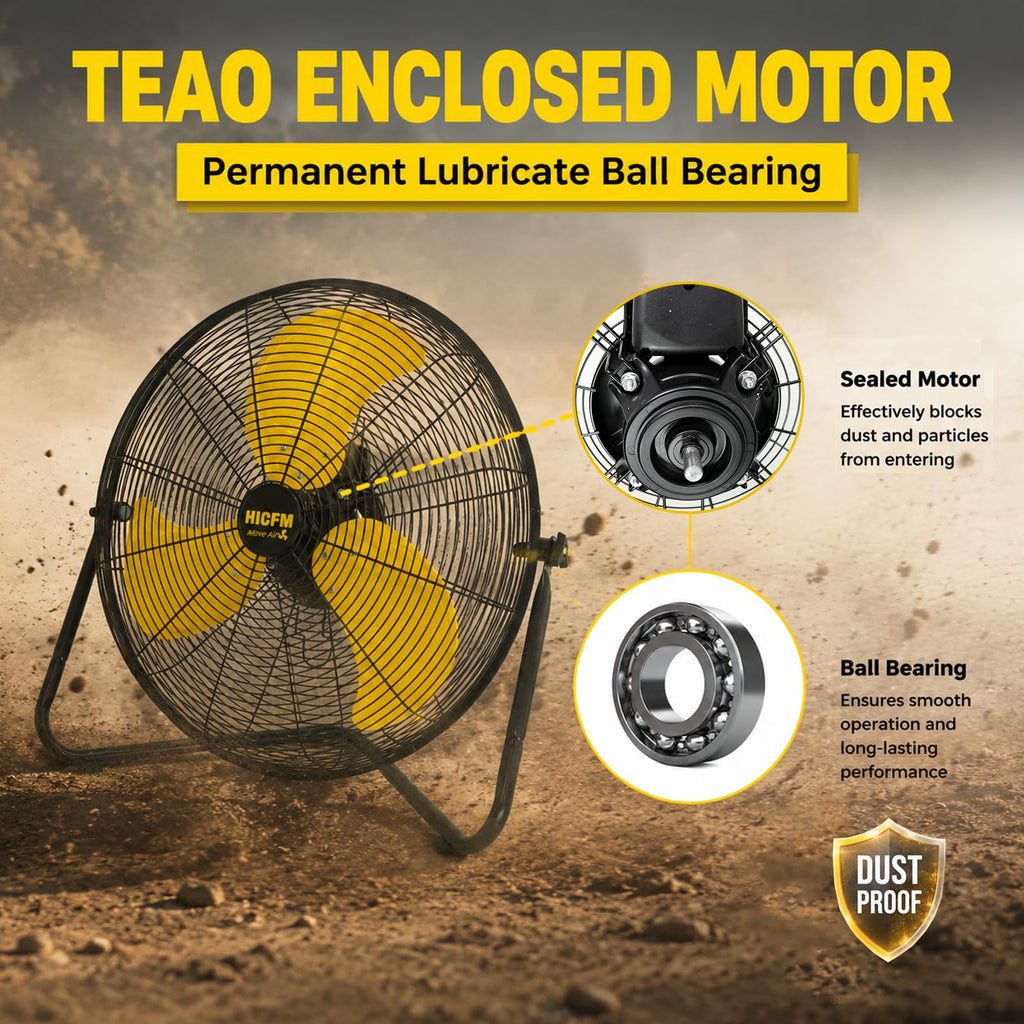 20" 6200 CFM High Velocity Metal Floor Fan Z330
