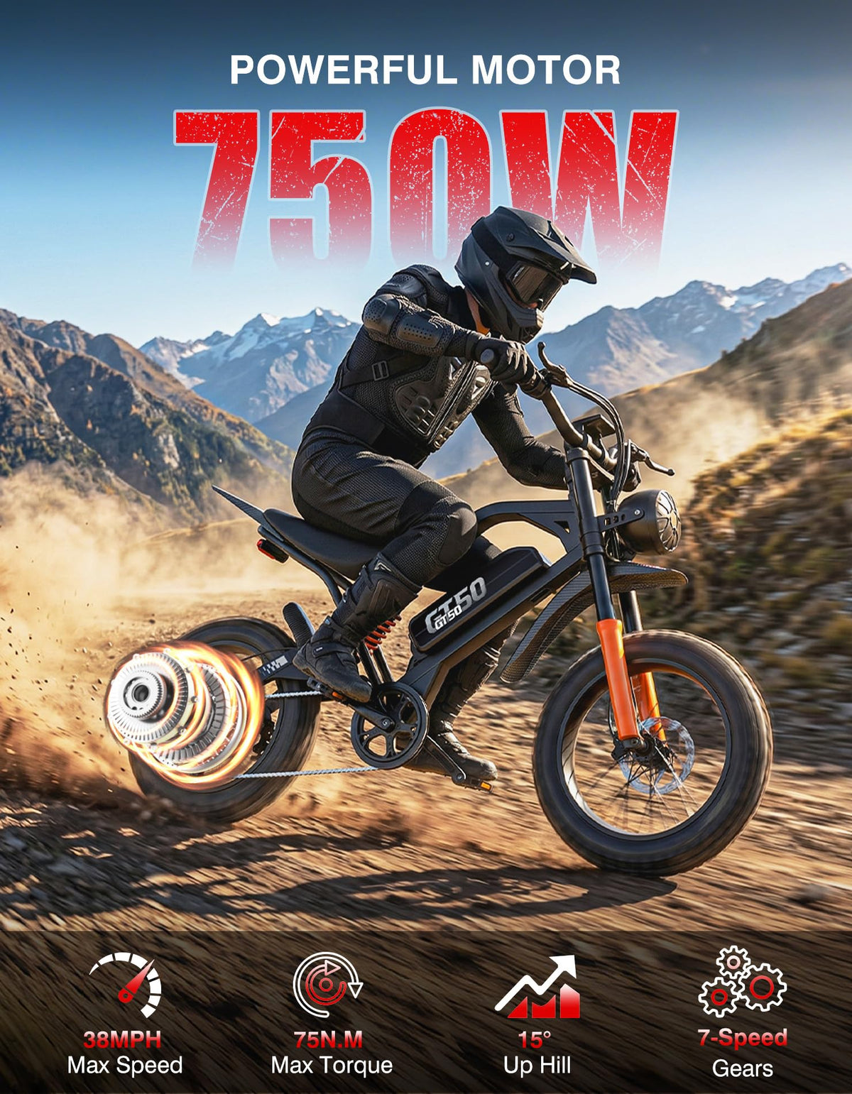 5500W Electric Dirt Bike with 48V 30AH Battery D825498