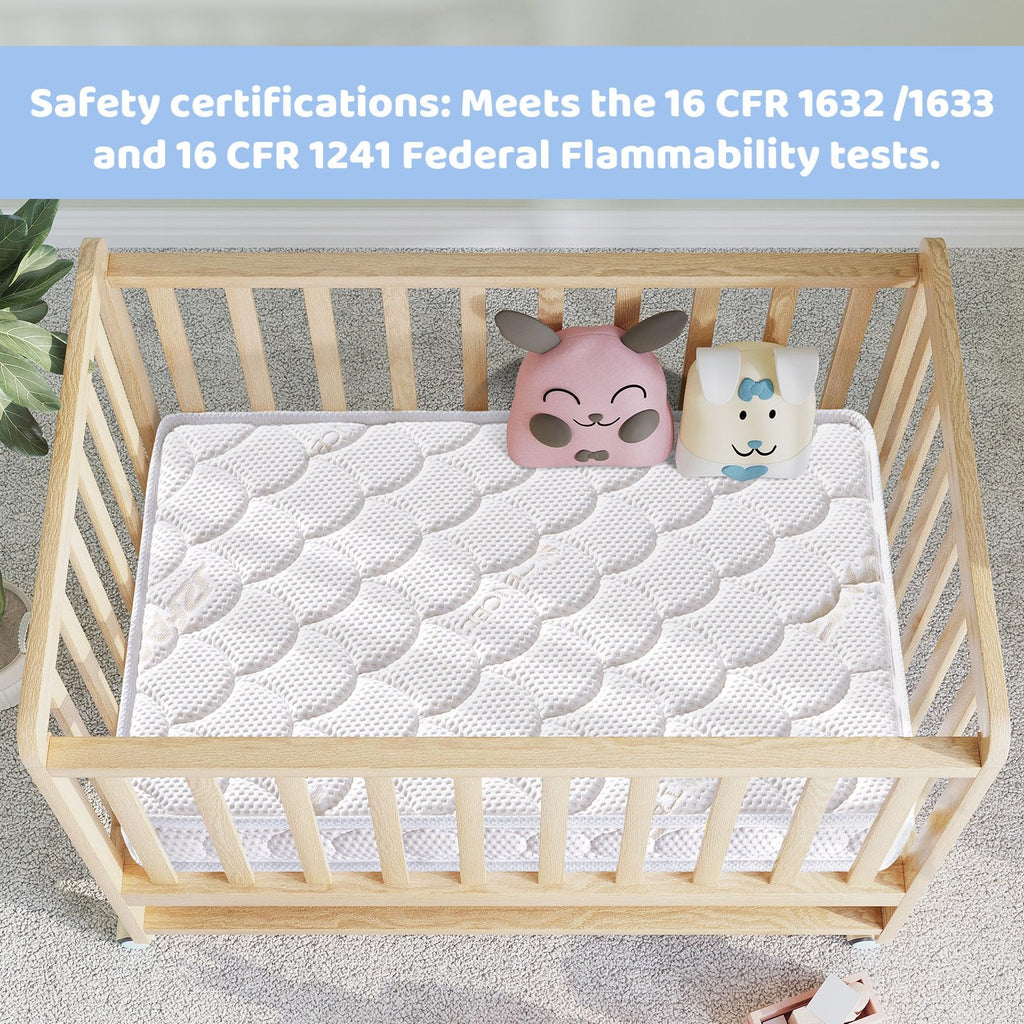 Mini Crib Mattress 38x24x4 Inch Dual Sided Firm Support Comfort Foam L5579