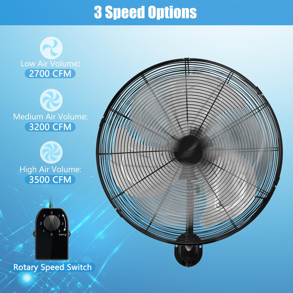 20 Inch Oscillating Wall Fan Z6345