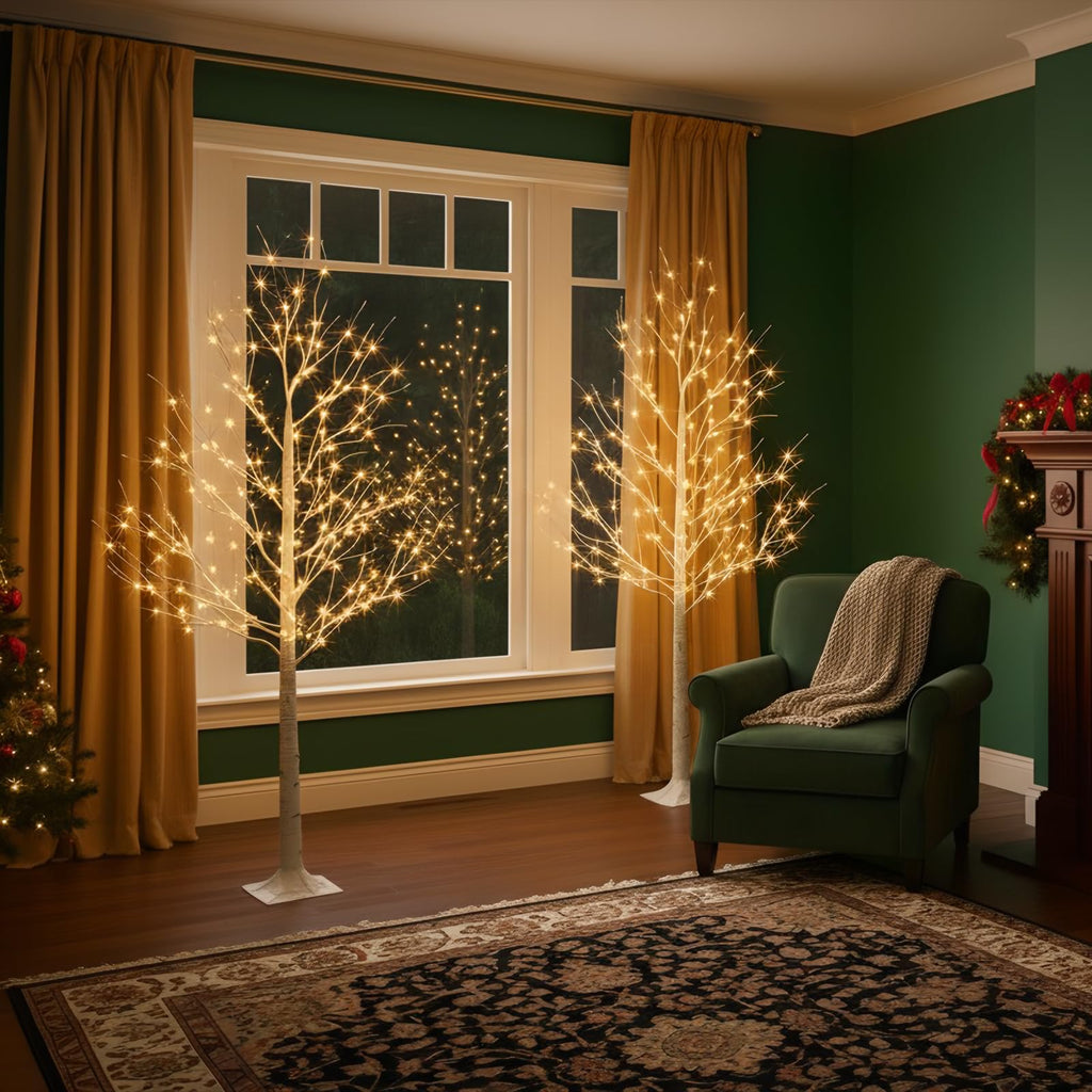 6ft Lighted Birch Tree W507