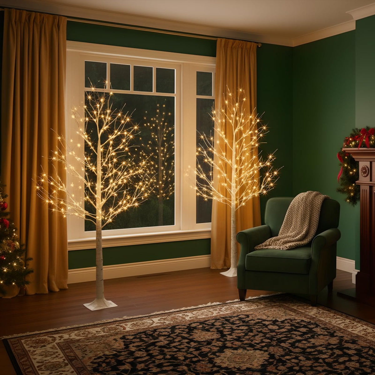 6ft Lighted Birch Tree W507