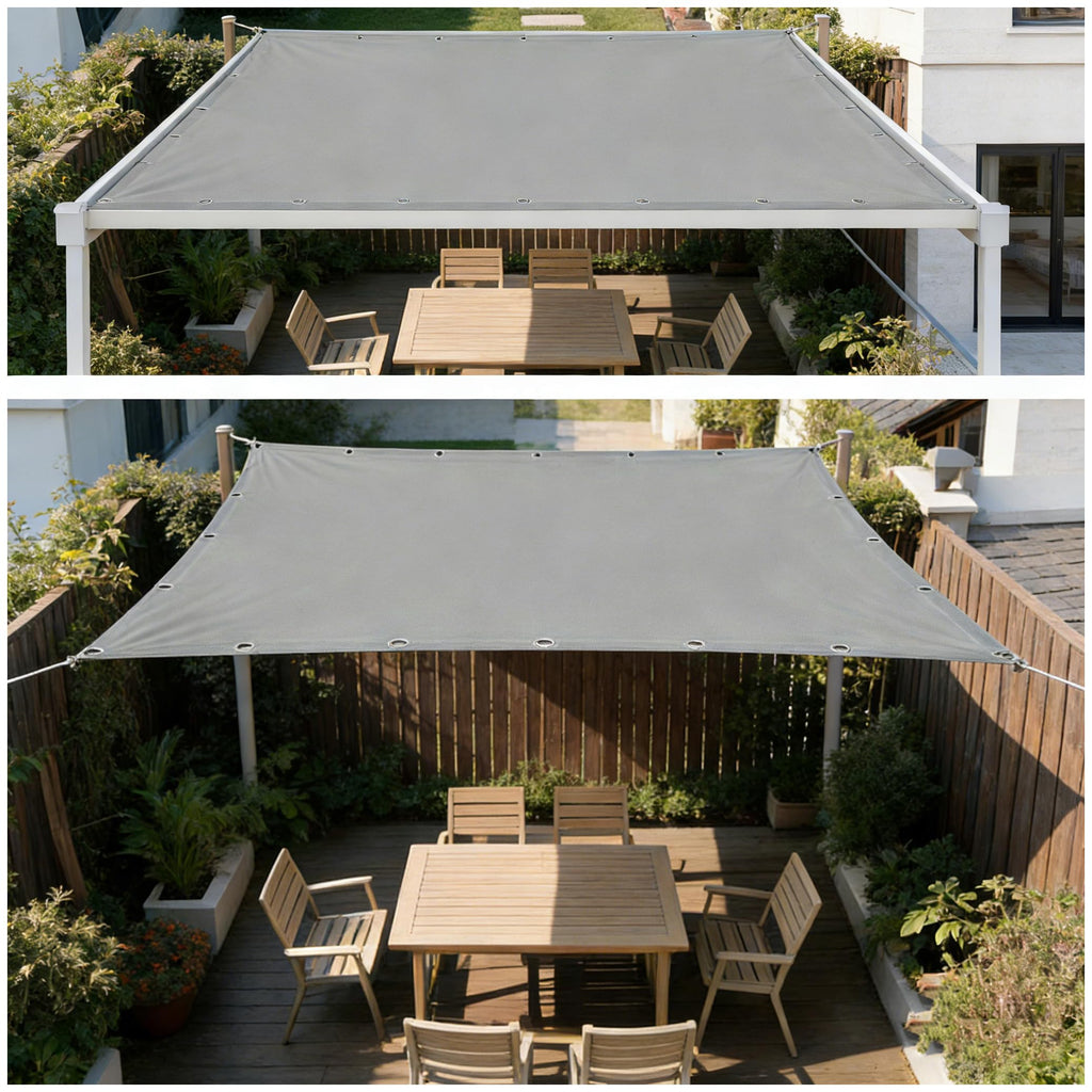 Light Gray 3.3′x3.3′ Waterproof UV Resistant Privacy Screen V5881