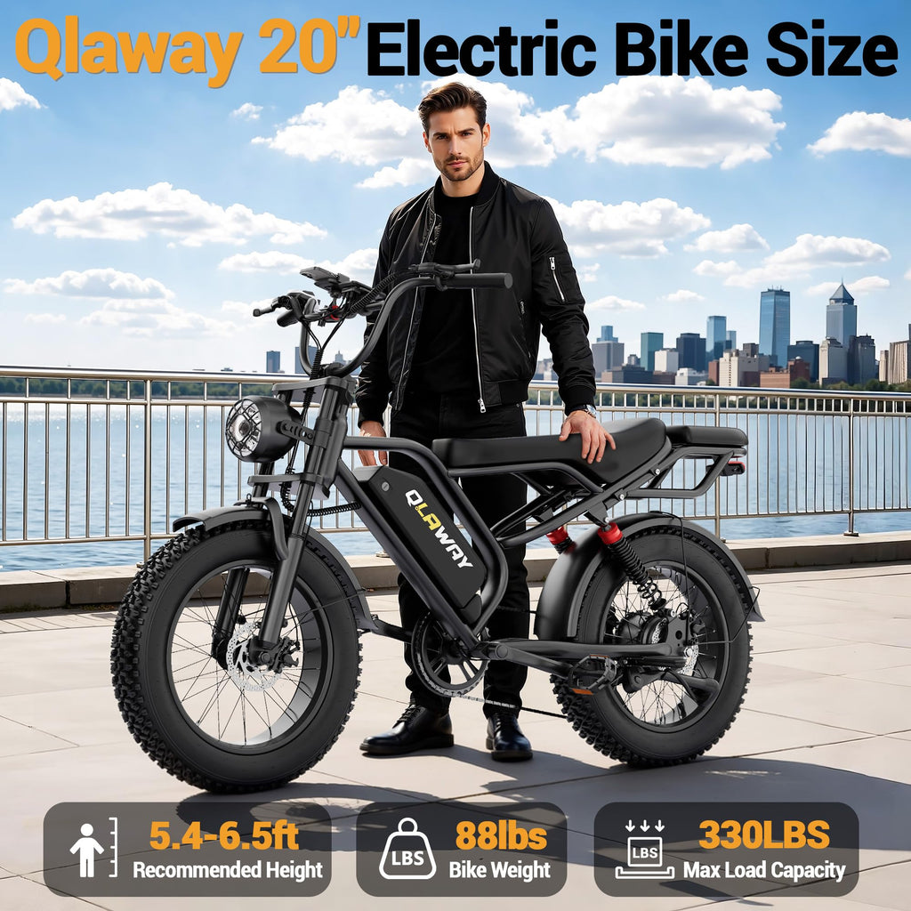 20" Fat Tire 1500W Electric Bike with Removable Battery Y39773