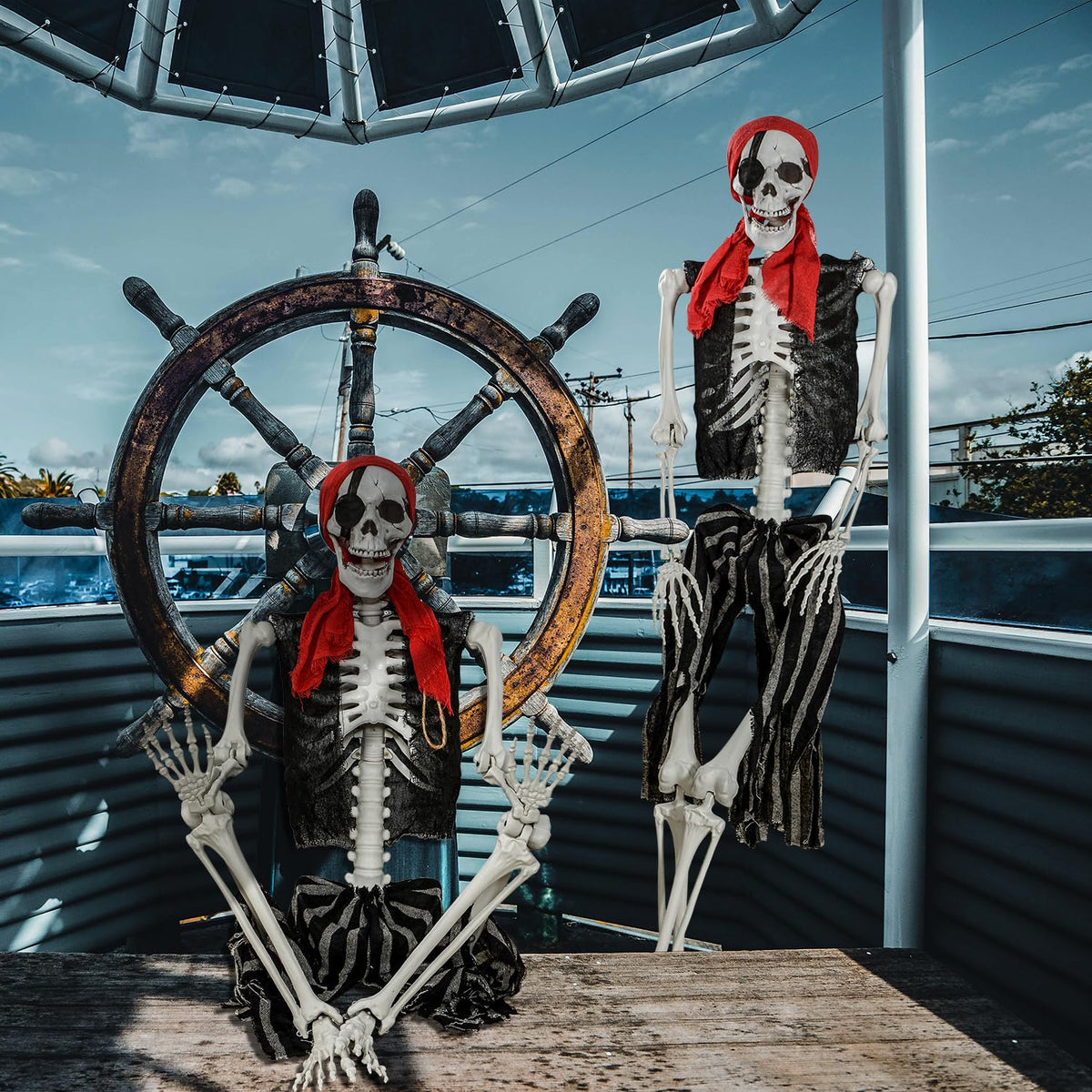 Life Size Pirate Skeleton with Movable Joints M2869