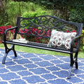 50 Inches Cast Iron Steel Frame Outdoor Garden Bench X995