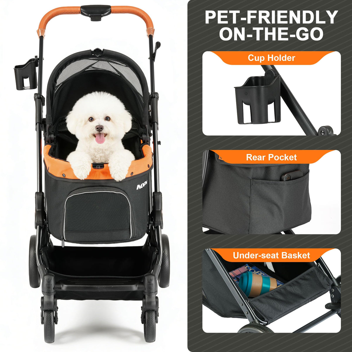 Black Pet Stroller Y9035