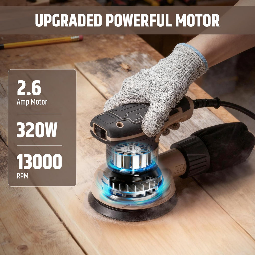 5-Inch Variable Speed Random Orbital Sander with Dust Bag N3074