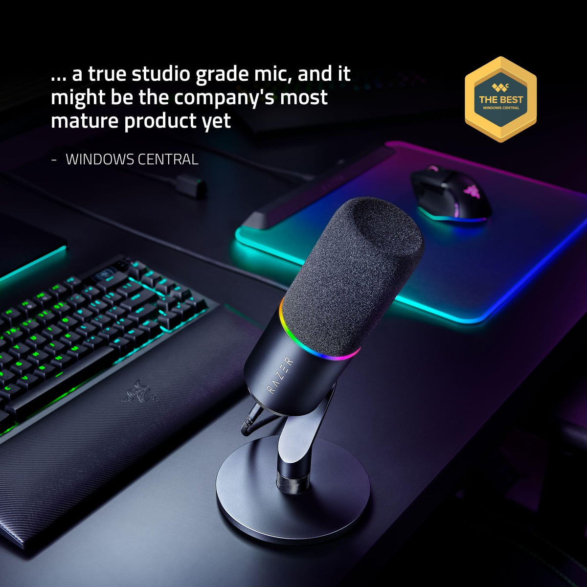 Black Dynamic USB Type C & XLR Microphone J239