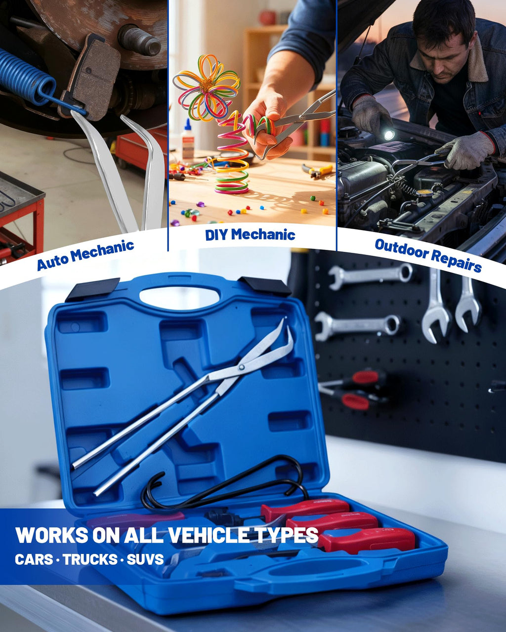 10-Piece Drum Brake Tool Kit with Case & Gloves Y42523