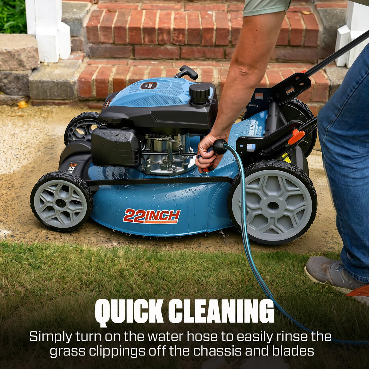 22" 3-in-1 Variable Speed Self Propelled Gas Lawn Mower L9972
