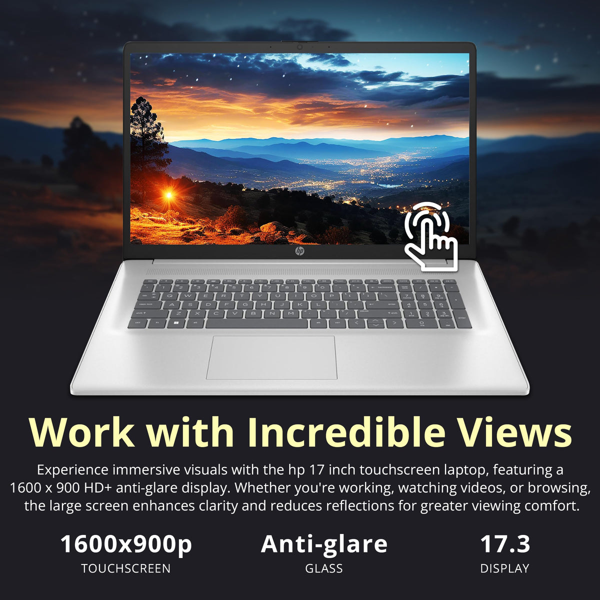 17.3" HD+ Touchscreen Laptop, AMD Ryzen 5, 16GB RAM, 1.5TB Storage, Silver A884571