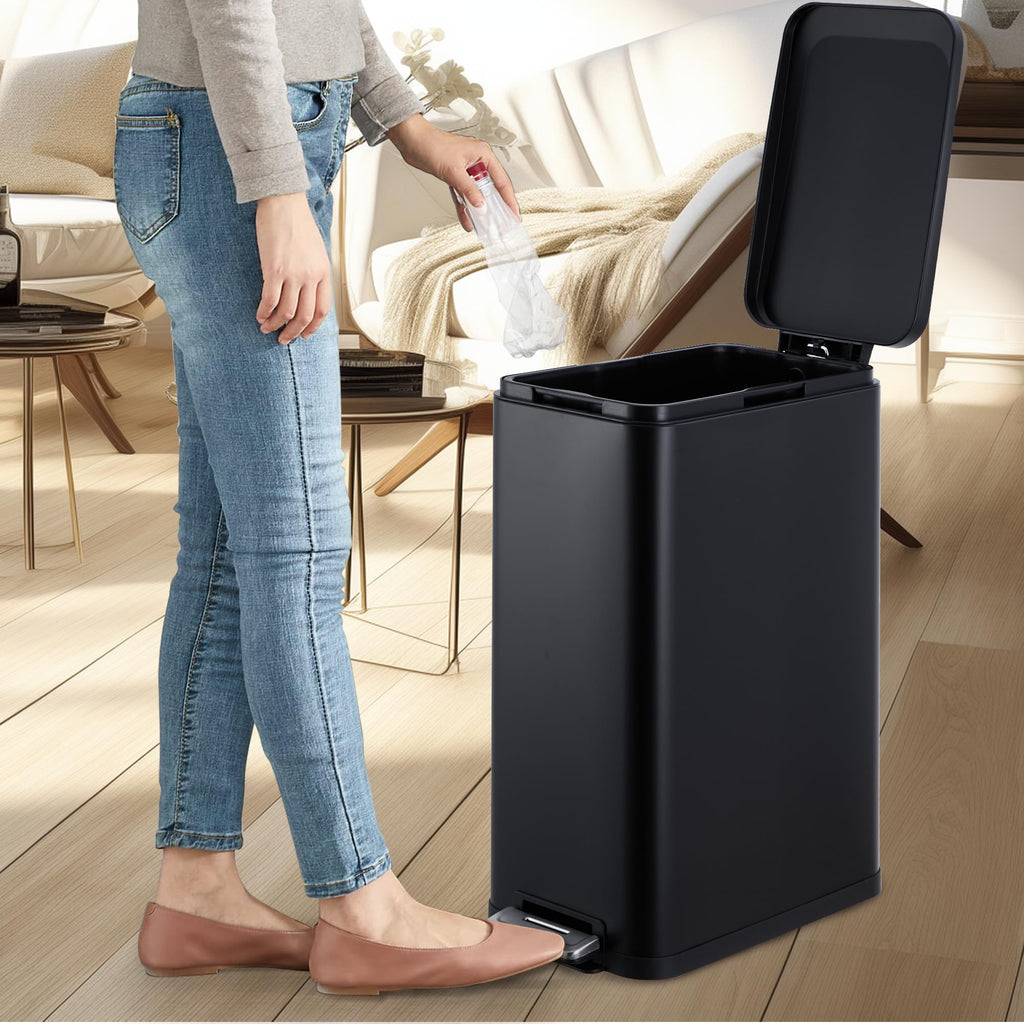 13.2 Gallon Stainless Steel Step Trash Can H8184
