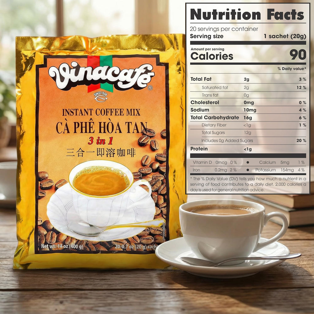 Instant Coffee Packets 3 in 1 Medium Roast 20 Sachets O2481