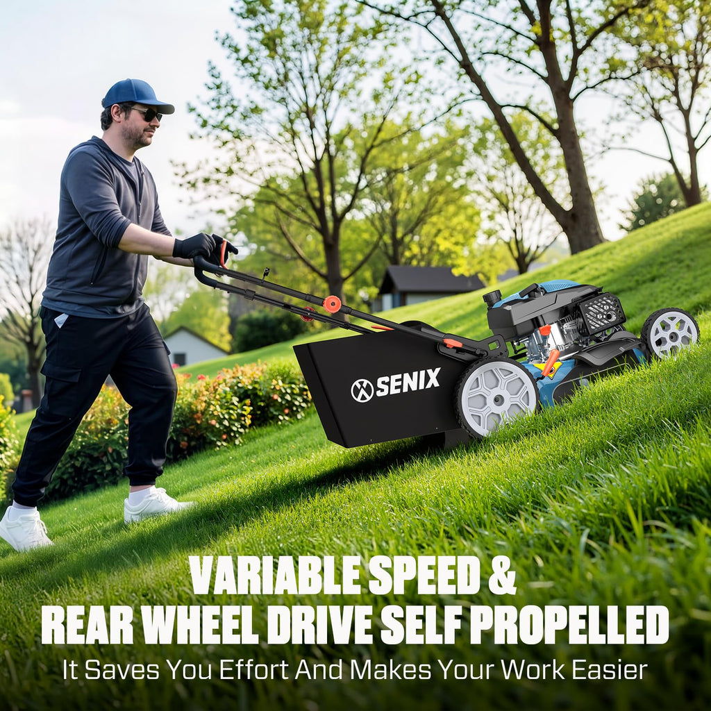 22" 3-in-1 Variable Speed Self Propelled Gas Lawn Mower L9972