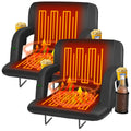 2pc Black Heated Stadium Seats with Back Support C545