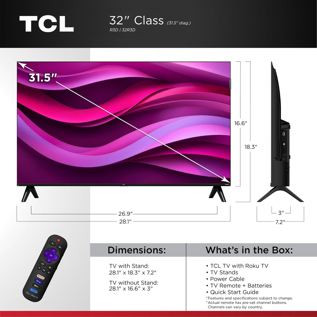 32-Inch QLED Roku Smart TV N81428