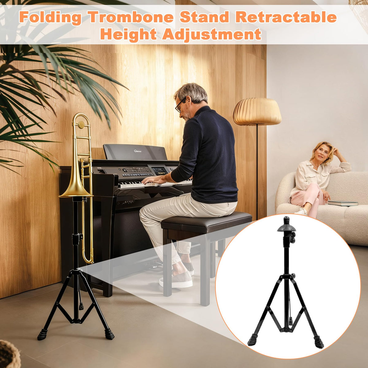 Folding Trombone Stand Y109