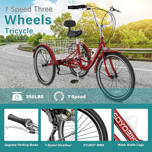 20/24/26 Inch 3 Wheel Bike E66793