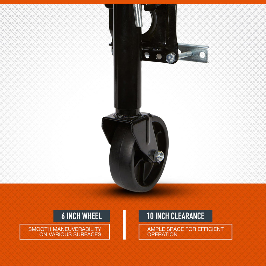 Black 1000-Lb. Capacity Marine Swivel Jack I408