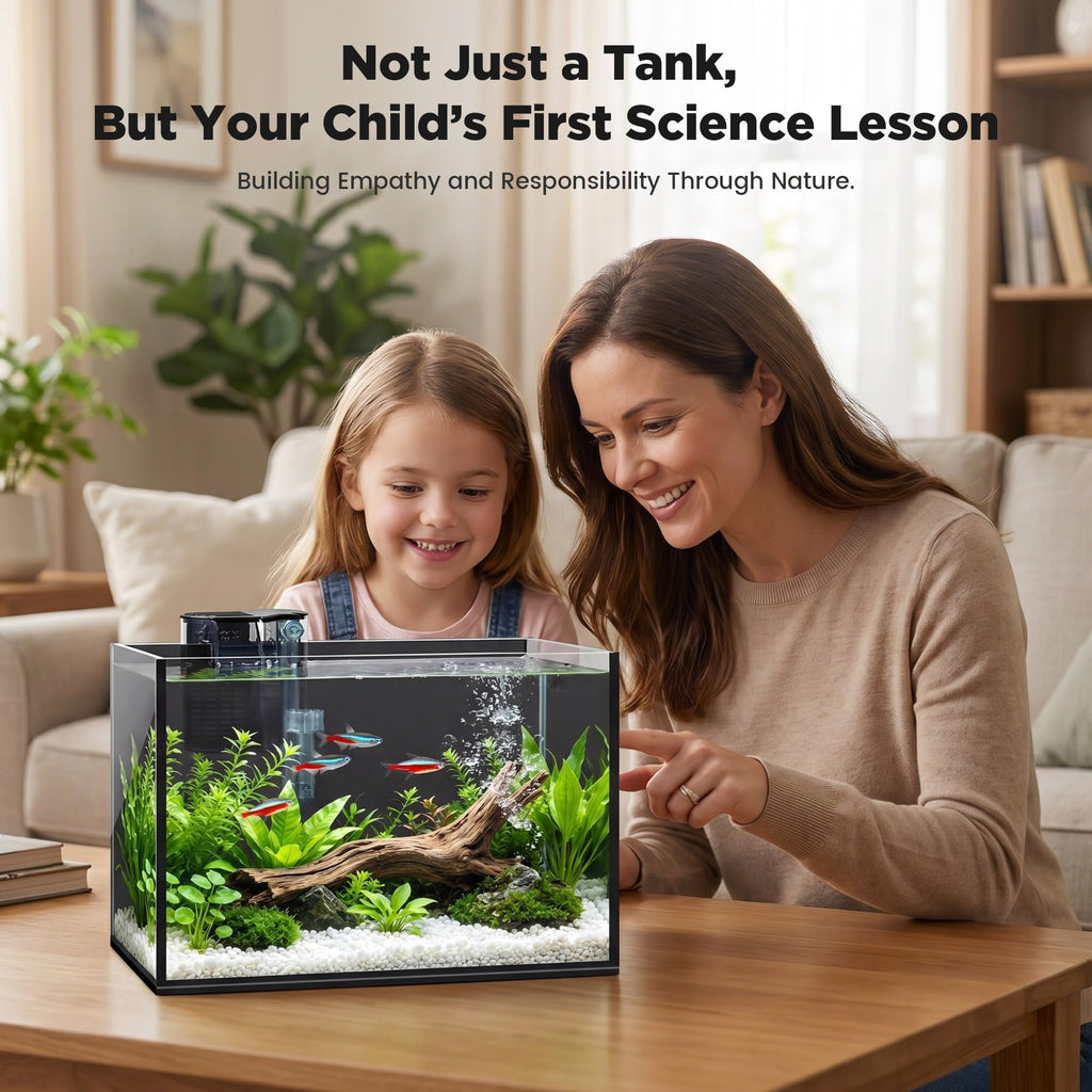 2 Gallon Fish Tank with Light and Filter J477079