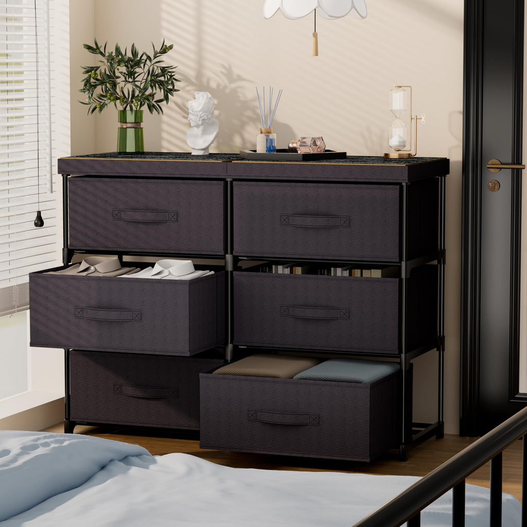 6 Fabric Drawer Dresser W8924