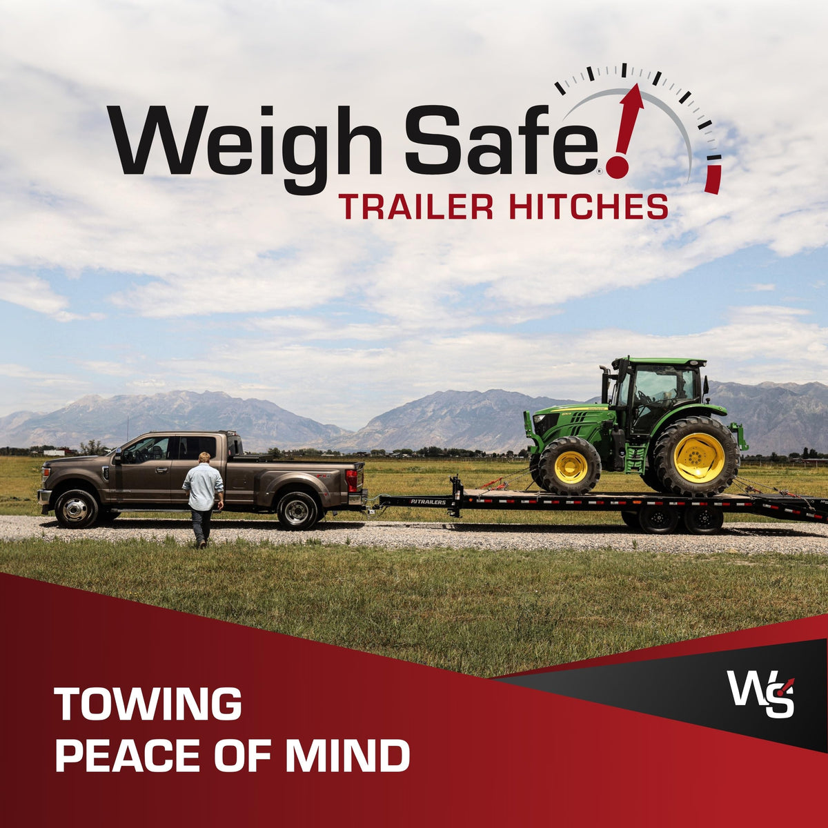 Weight Distribution Hitch with Anti-Sway, 4" Drop, 2.5" Shank, 12,500-lb Towing J1343