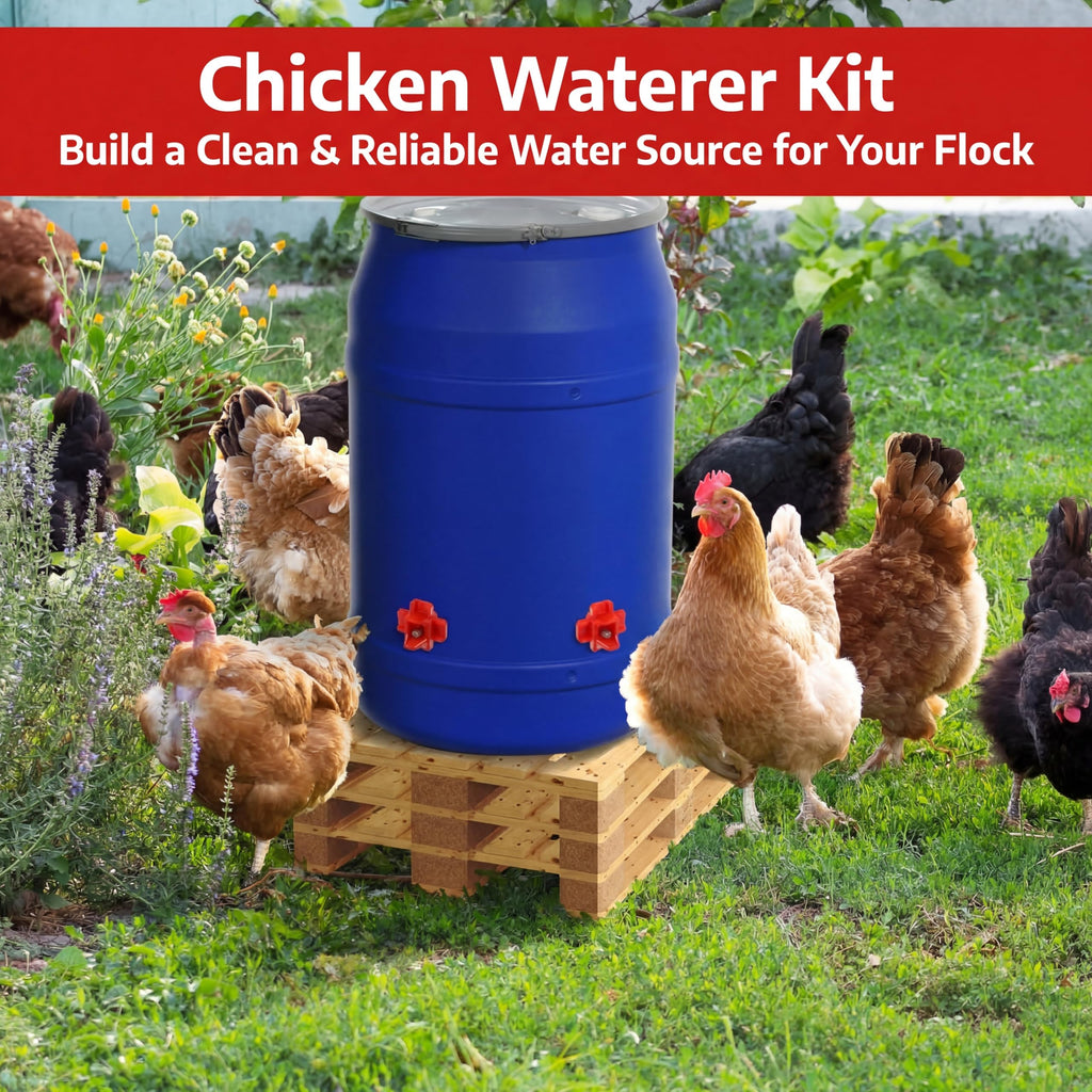 12 Pcs Horizontal Chicken Waterer Nipples with Drill Bit D993781