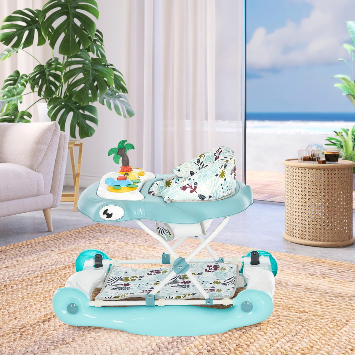 2-in-1 Foldable Baby Walker with Adjustable Height N294